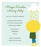 Heart Shower Green Invitation